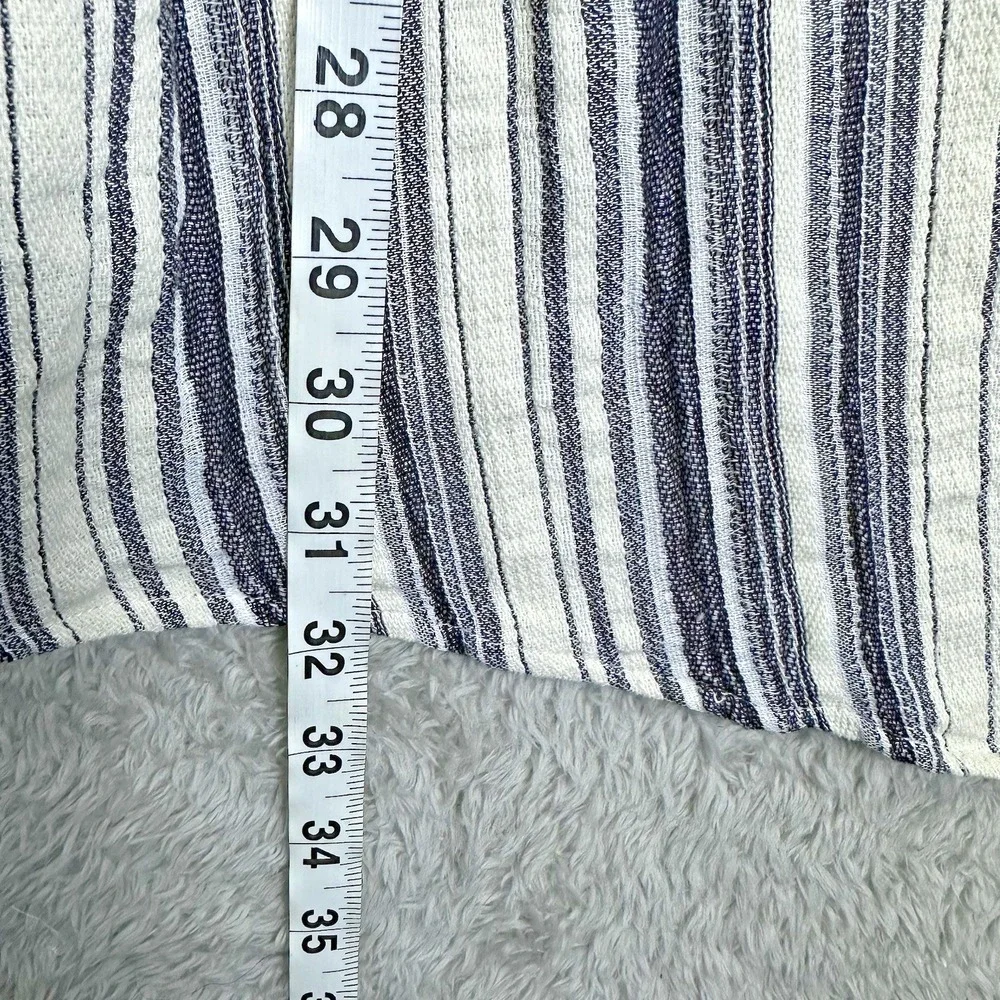 BCBGMAXAZRIA Women's XS Boho Flowy‎ Striped Tie Front Midi Skirt Resort Vacation
